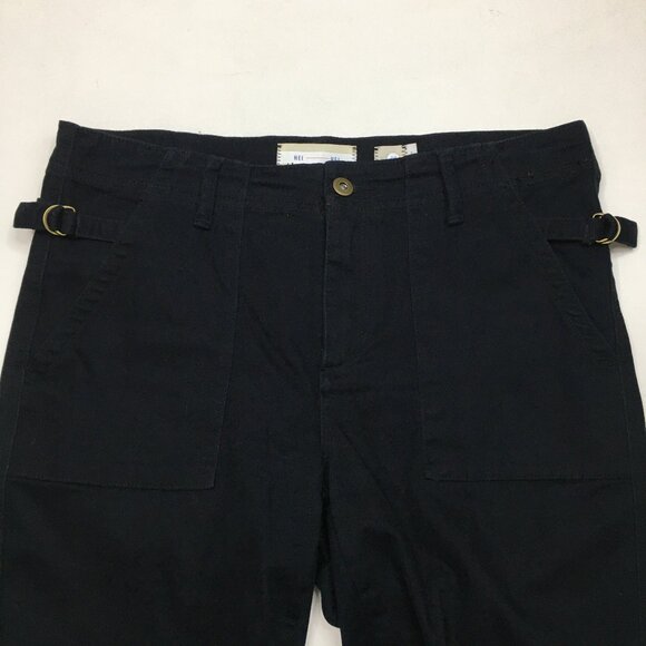 HEI HEI Anthropologie Black Buckle Belt Waist Tapered Leg Jeans - Picture 4 of 11